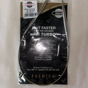 Knitting Needles Skacel Addi Turbo. Size US 10,5 16”